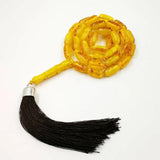 Yellow Ambers Rosary 33 Muslim Tasbih Eid Islamic prayer beads Man's Misbaha