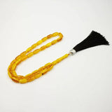 Yellow Ambers Rosary 33 Muslim Tasbih Eid Islamic prayer beads Man's Misbaha