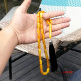 Yellow Ambers Rosary 33 Muslim Tasbih Eid Islamic prayer beads Man's Misbaha