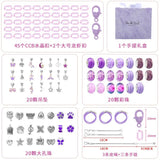 123pcs DIY Children's Crystal Buckle Bracelet Jewelry Set