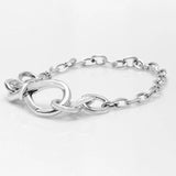 925 Silver Knot Snake Chain Bracelet Bangle Women Charm Beads