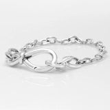 925 Silver Knot Snake Chain Bracelet Bangle Women Charm Beads