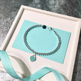 Stainless Steel Beaded Heart Charms Bracelet for Women
