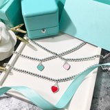 Stainless Steel Beaded Heart Charms Bracelet for Women