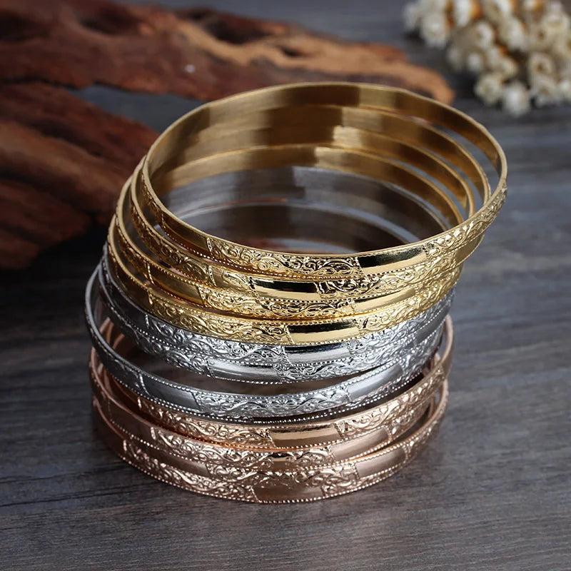 Flower Pattern Bangles & Bracelets For Women
