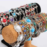 Adjustable Bohemian Bracelet with Tibetan Big Stone Beads