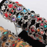 Adjustable Bohemian Bracelet with Tibetan Big Stone Beads