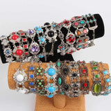 Adjustable Bohemian Bracelet with Tibetan Big Stone Beads