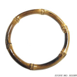12pcs Dark Brown Bamboo Bangle Bracelet Set