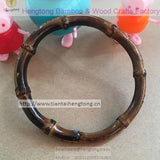 12pcs Dark Brown Bamboo Bangle Bracelet Set
