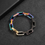 Colorful Stainless Steel Hip Hop Bracelet Men Women