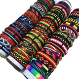 Bulk Leather Charm Bracelets For Men Women Vintage Mix Styles Adjustable Bangle