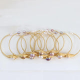Natural Freshwater Pearls Metal Beads Adjustable Bracelet Gift