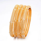 24K Dubai Bangels Bracelets For Women African Wedding Party Bridal