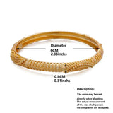 24K Dubai Bangels Bracelets For Women African Wedding Party Bridal