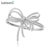 Bowknot Shape CZ Bracelet for Women Wedding Bridal
