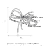 Bowknot Shape CZ Bracelet for Women Wedding Bridal