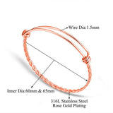 20pcs 316 Stainless Steel Twist Wire Bangle DIY Kit