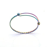 20pcs 316 Stainless Steel Twist Wire Bangle DIY Kit