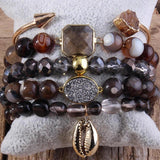 Boho Beaded Bracelet Set 5pc Stack Bracelet & Bangle Sets For Women Gift