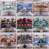 Boho Beaded Bracelet Set 5pc Stack Bracelet & Bangle Sets For Women Gift