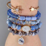 Boho Beaded Bracelet Set 5pc Stack Bracelet & Bangle Sets For Women Gift