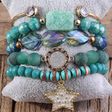Boho Beaded Bracelet Set 5pc Stack Bracelet & Bangle Sets For Women Gift