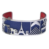 Stainless Steel Bracelet Bangle with Eiffel Tower Charm