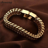 Men's Hiphop 316L Stainless Steel Popcorn Chain Bracelet 20/22cm Rock Jewelry