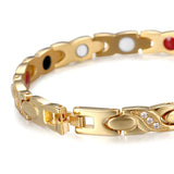Welmag Female Therapy Bracelet Zircon Magnetic Charm Bracelet Crystal Jewelry