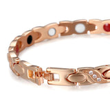Welmag Female Therapy Bracelet Zircon Magnetic Charm Bracelet Crystal Jewelry