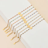 Boho Beads Turtle Charm Chain Bracelet Set for Women