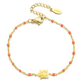 Boho Beads Turtle Charm Chain Bracelet Set for Women