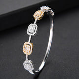 Spring CZ Crystal Dubai Bangle for Women Wedding