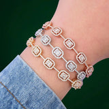 Spring CZ Crystal Dubai Bangle for Women Wedding