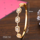 Spring CZ Crystal Dubai Bangle for Women Wedding