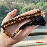 Tiger Eye Stone Tassel Muslim Prayer Beads Islamic Misbaha Accessory