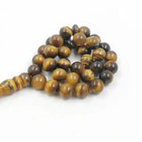 Tiger Eye Stone Tassel Muslim Prayer Beads Islamic Misbaha Accessory