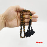 Tiger Eye Stone Tassel Muslim Prayer Beads Islamic Misbaha Accessory