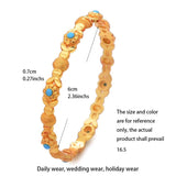 4pcs/Lot Dubai Bracelet African Bridal Bangles for Women Wedding Jewelry