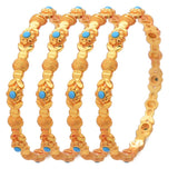 4pcs/Lot Dubai Bracelet African Bridal Bangles for Women Wedding Jewelry