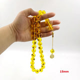Islamic Tasbih Resin Misbaha Rosary 33 Beads Kuwait Prayer Big Size Real Insect