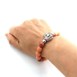 10PCS Tiger Eye Stone Bangle Fit 18mm Snap Button Bracelets