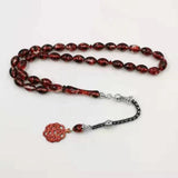 Special Red Resin Tasbih Man's Bracelet 33 Prayer Beads Islamic for Eid