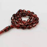 Special Red Resin Tasbih Man's Bracelet 33 Prayer Beads Islamic for Eid