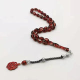 Special Red Resin Tasbih Man's Bracelet 33 Prayer Beads Islamic for Eid