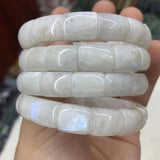 Moonstone Beads Bracelet Natural Gemstone Jewelry Bangle for Women and Men