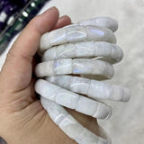 Moonstone Beads Bracelet Natural Gemstone Jewelry Bangle for Women and Men