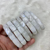 Moonstone Beads Bracelet Natural Gemstone Jewelry Bangle for Women and Men