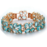 Crystal Zircon Bangles Water Drop Wedding Jewelry